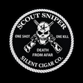 Silent Cigar Sniper Embossed Sticker 5x5